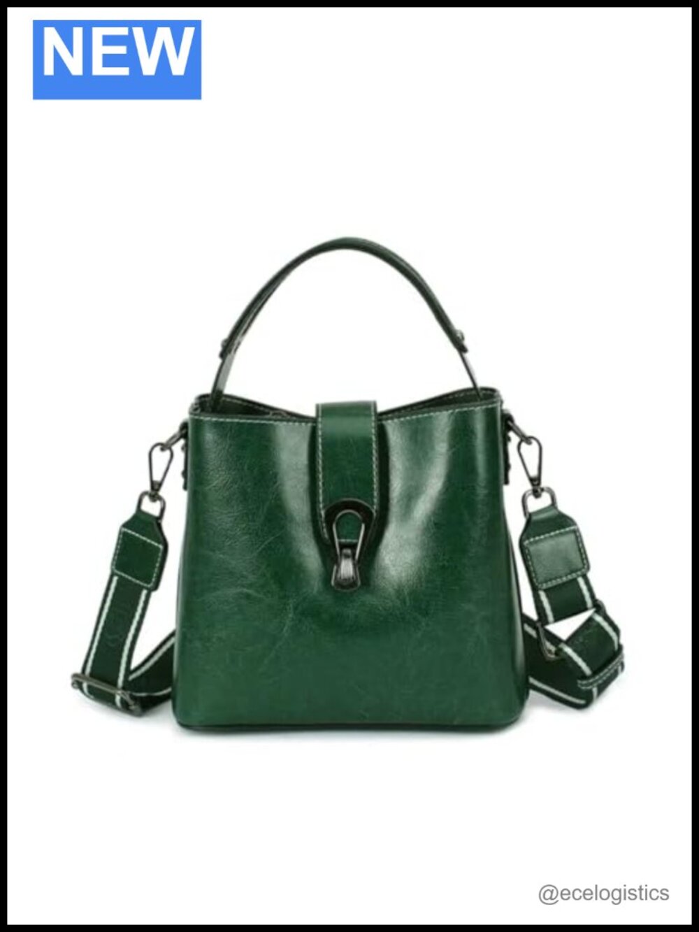 Genuine Leather Bucket Hobo Handbag Vintage Top Handle Satchel Crossbody 2